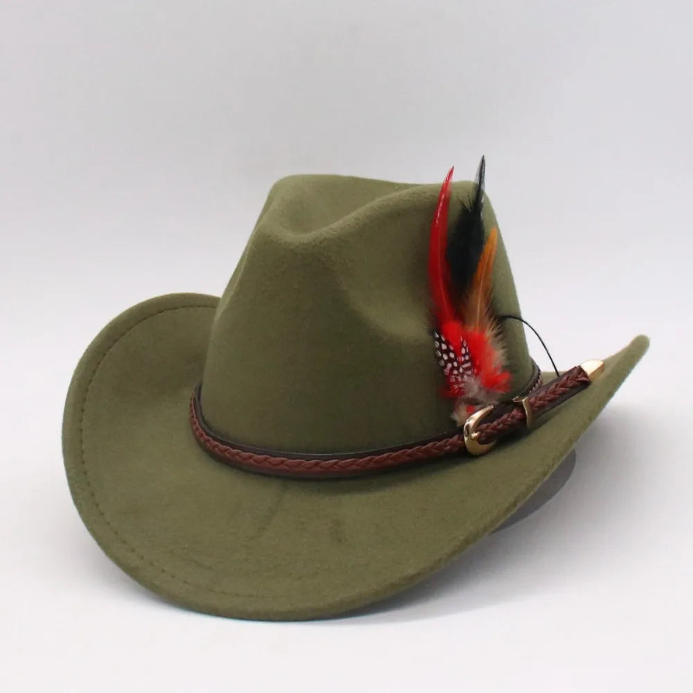 Fashion Dress Up Feather Decors Outdoor Hat