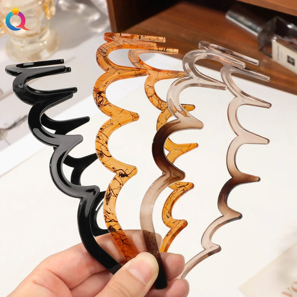 Women's Solid Fashion Hairband – Casual Plastic Headwear
