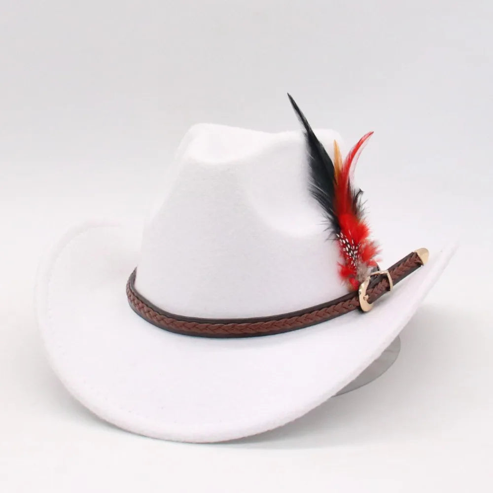 Fashion Dress Up Feather Decors Outdoor Hat