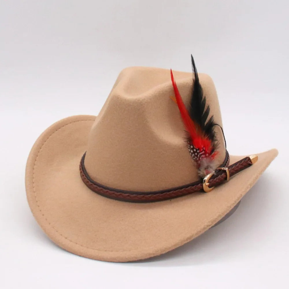 Fashion Dress Up Feather Decors Outdoor Hat