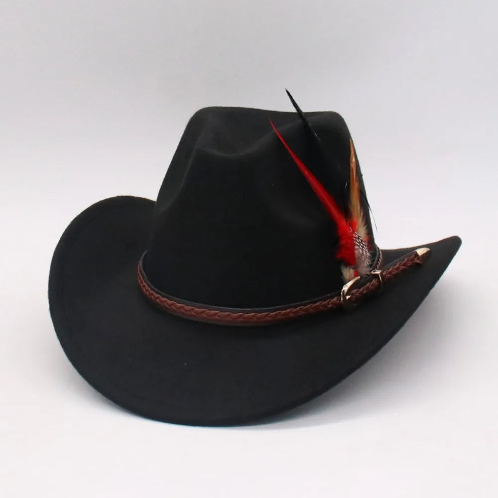 Fashion Dress Up Feather Decors Outdoor Hat