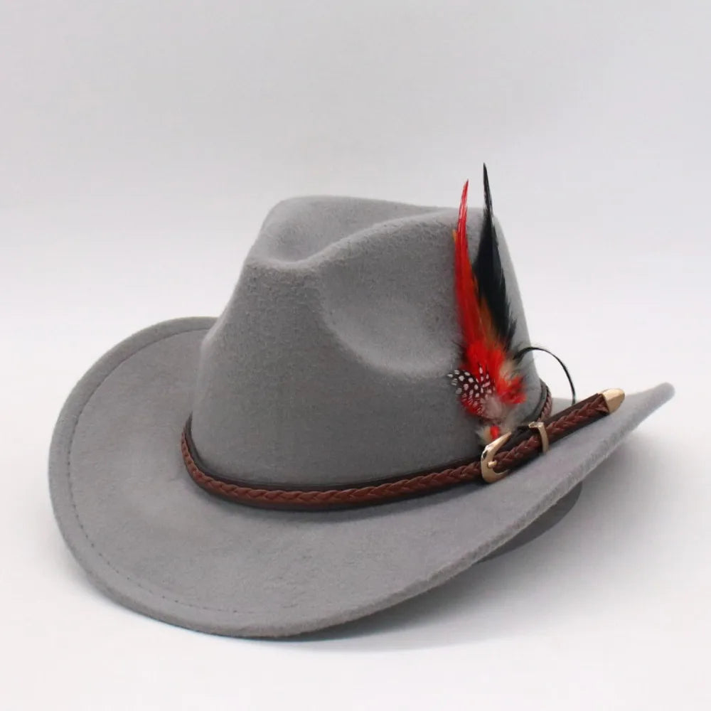 Fashion Dress Up Feather Decors Outdoor Hat