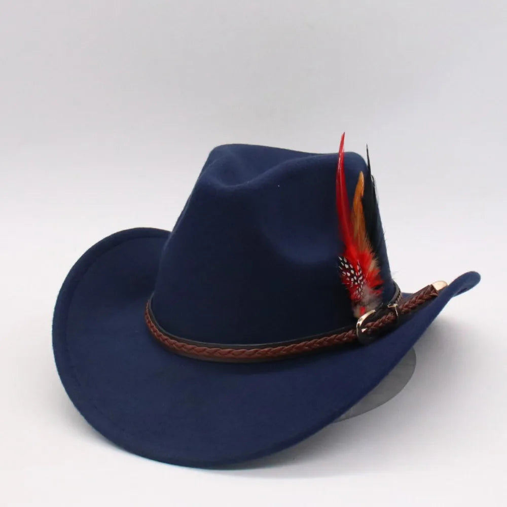 Fashion Dress Up Feather Decors Outdoor Hat