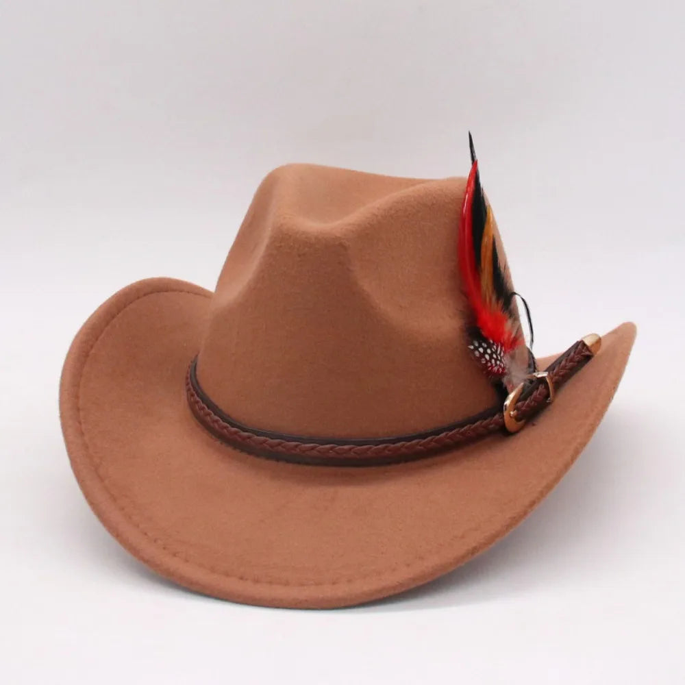 Fashion Dress Up Feather Decors Outdoor Hat