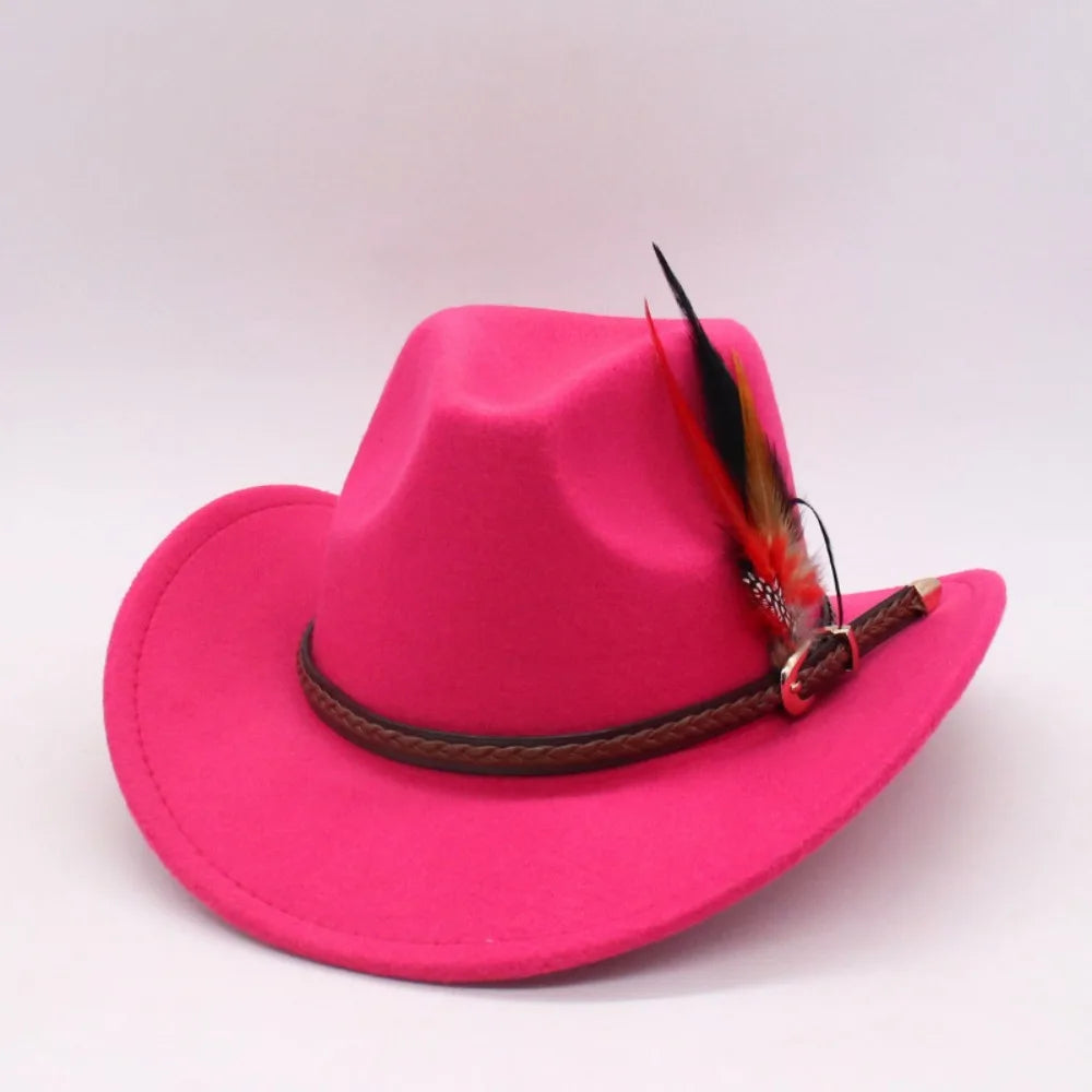 Fashion Dress Up Feather Decors Outdoor Hat