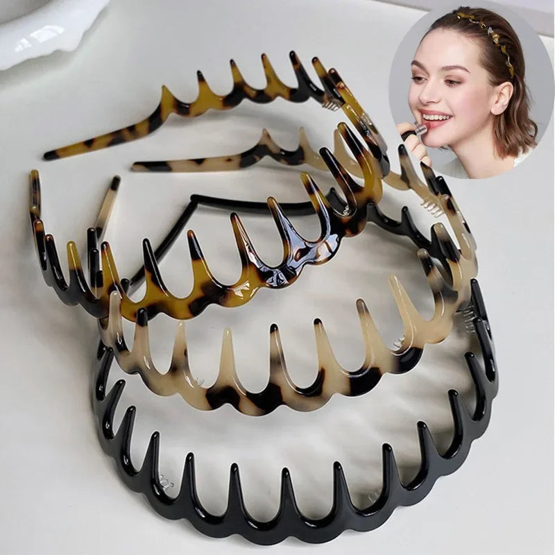 Women's Solid Fashion Hairband – Casual Plastic Headwear