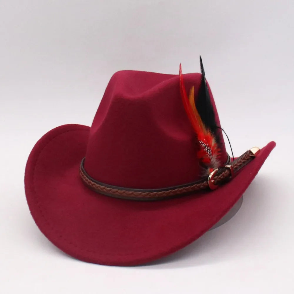 Fashion Dress Up Feather Decors Outdoor Hat