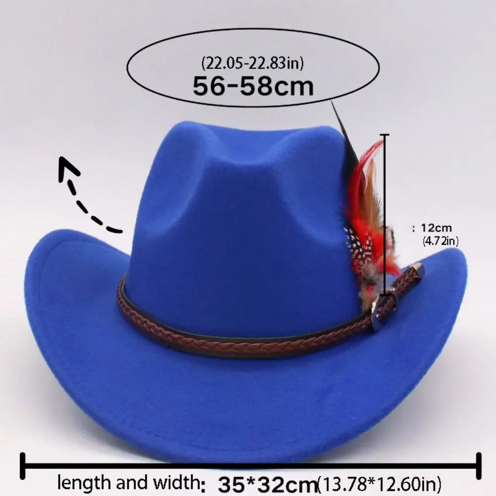 Fashion Dress Up Feather Decors Outdoor Hat