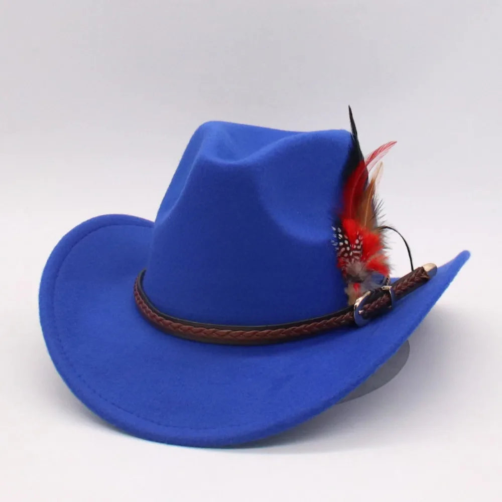 Fashion Dress Up Feather Decors Outdoor Hat