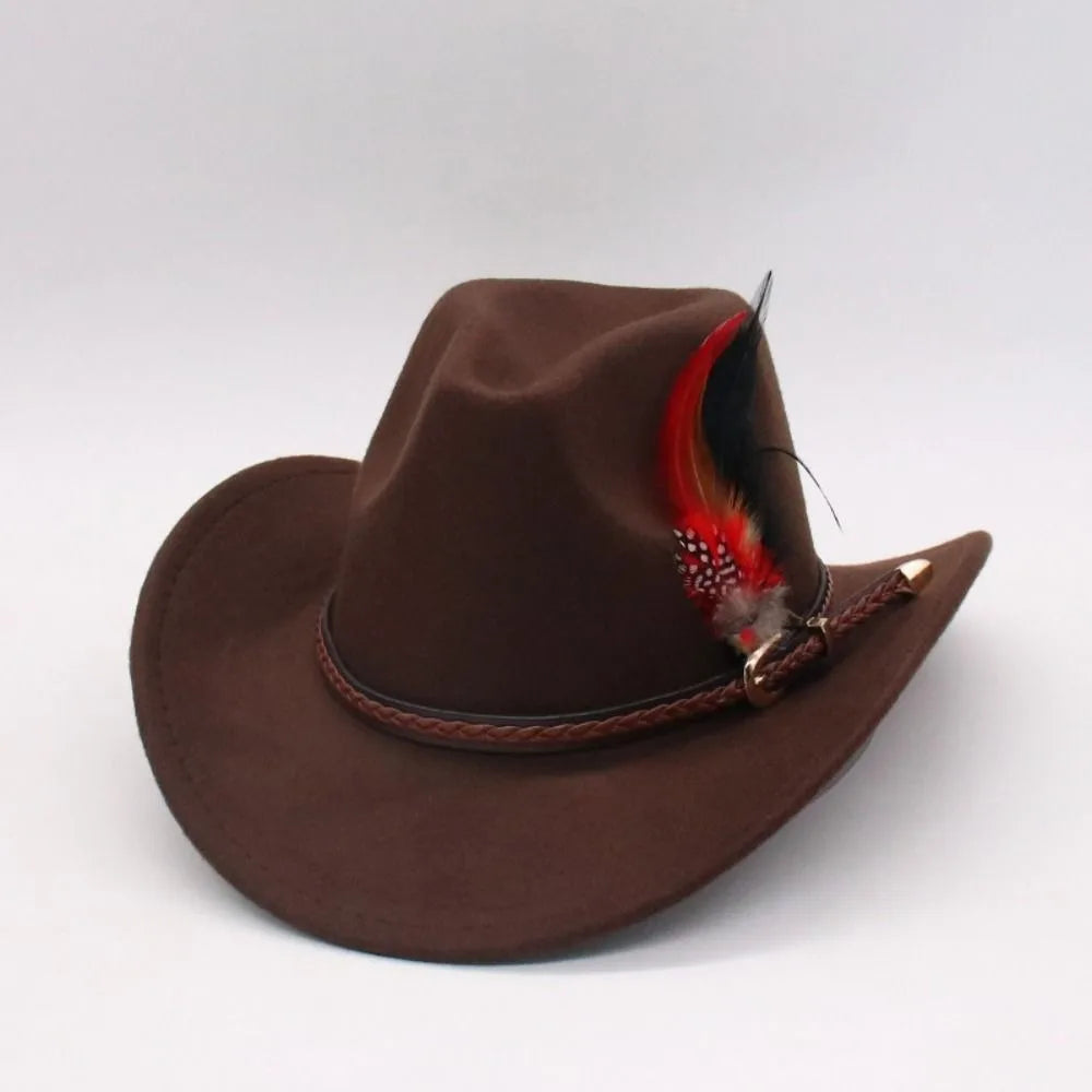 Fashion Dress Up Feather Decors Outdoor Hat
